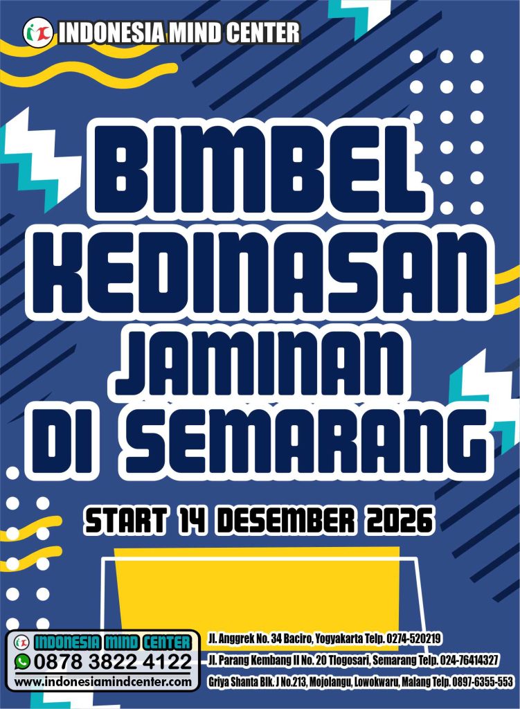 BIMBEL KEDINASAN JAMINAN 2026 DI SEMARANG START 14 DESEMBER 2026