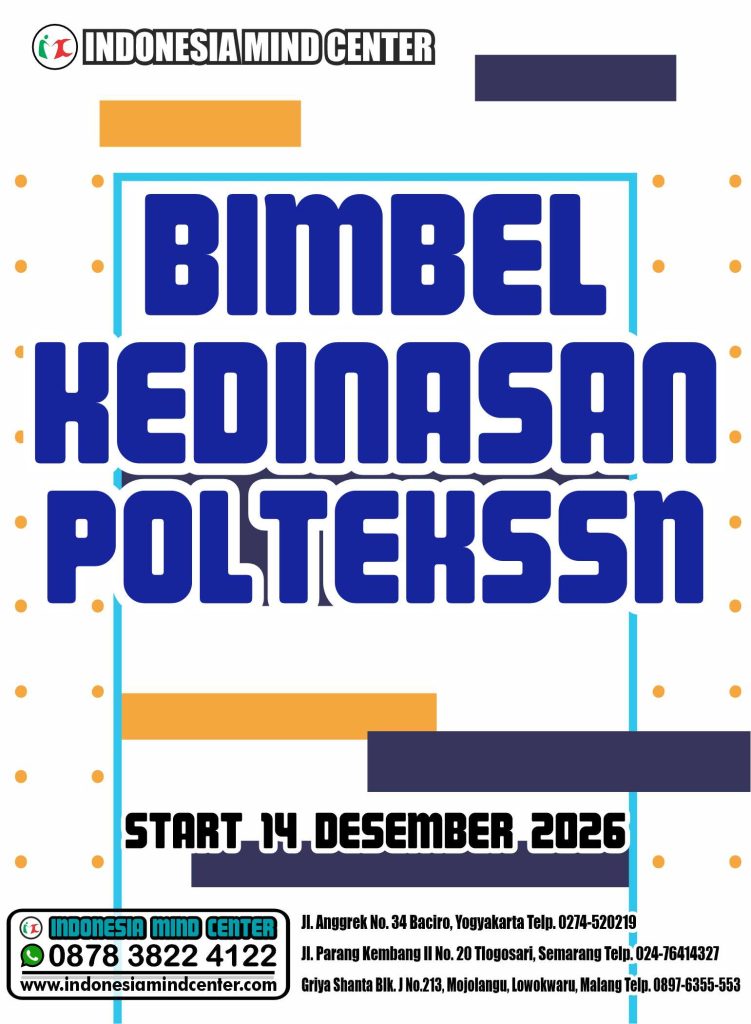 BIMBEL KEDINASAN POLTEK SSN 2026 START 14 DESEMBER 2026