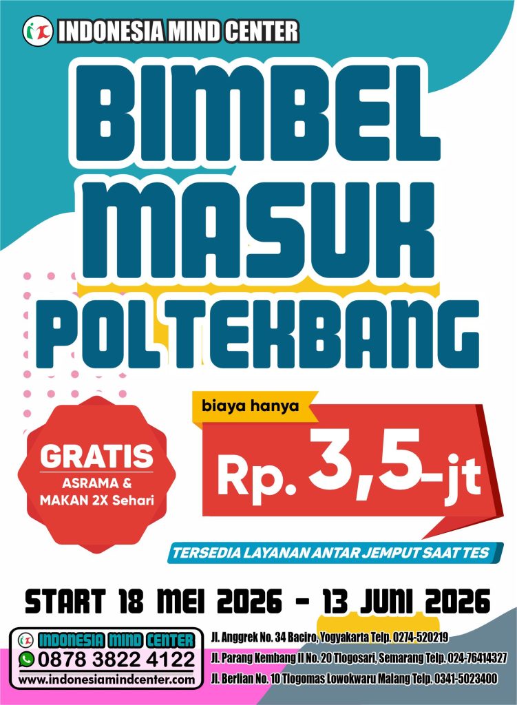 BIMBEL MASUK POLTEKBANG START 18 MEI 2026