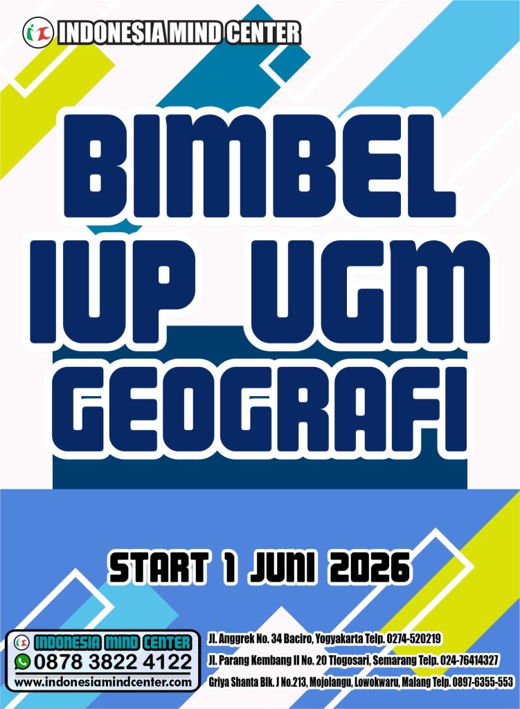 BIMBEL IUP UGM GEO 2026 START 1 JUNI 2026