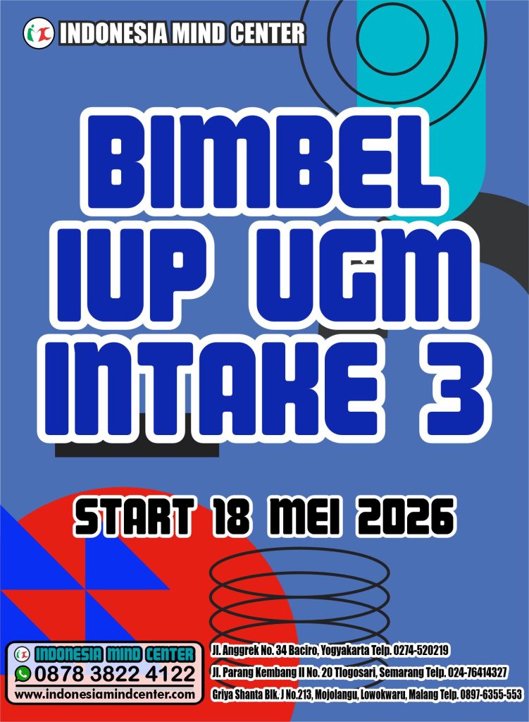 BIMBEL IUP UGM INTAKE 3 START 18 MEI 2026