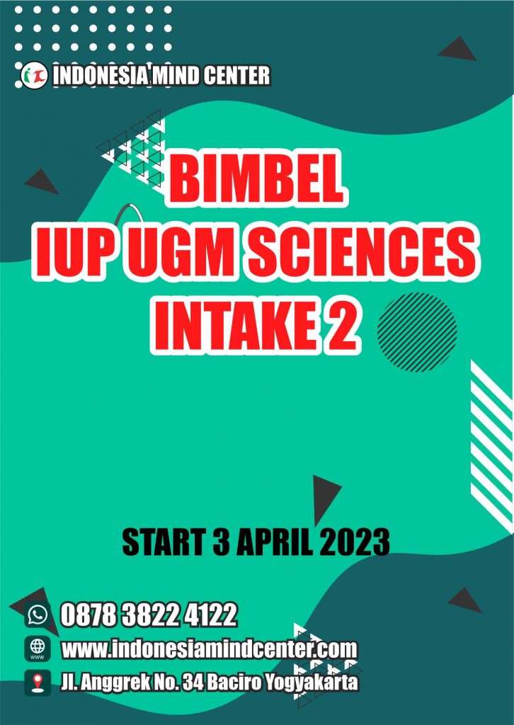 BIMBEL IUP UGM SCIENCES INTAKE 2 START 3 APRIL 202