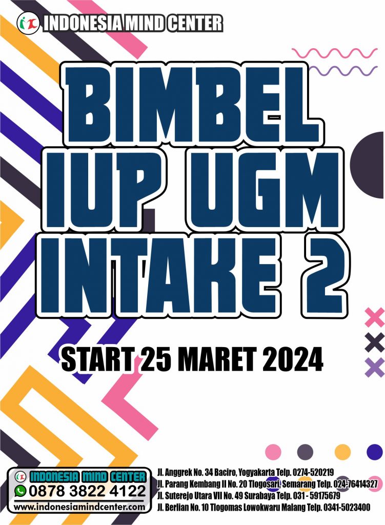 BIMBEL IUP UGM INTAKE 2 START 25 MARET 2024