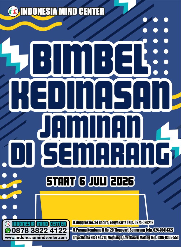 BIMBEL KEDINASAN JAMINAN 2026 DI SEMARANG START 6 JULI 2026