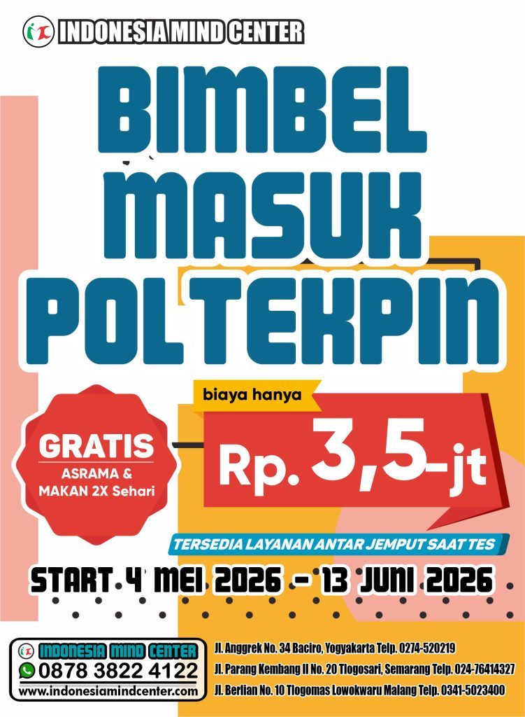 BIMBEL MASUK POLTEKPIN 4 MEI 2026