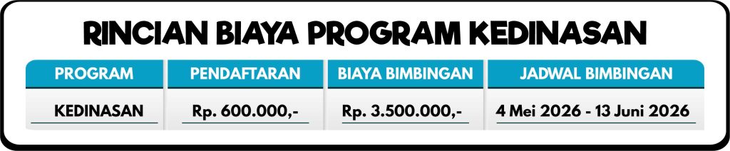 RINCIAN BIAYA PROGRAM KEDINASAN 2026 4 MEI26
