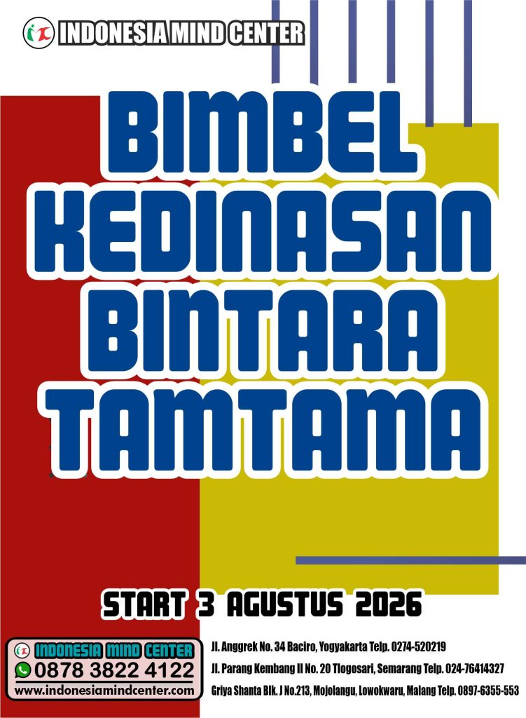 BIMBEL KEDINASAN BINTARA TAMTAMA 2026 START 3 AGUSTUS 2026