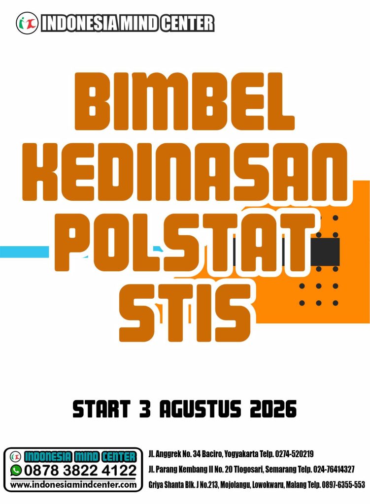 BIMBEL KEDINASAN POLSTAT STIS START 3 AGUSTUS 2026