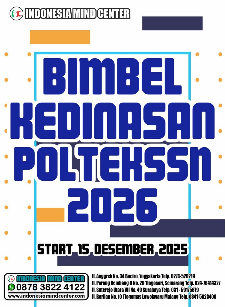 BIMBEL KEDINASAN POLTEK SSN 2026 START 15 DESEMBER 2025