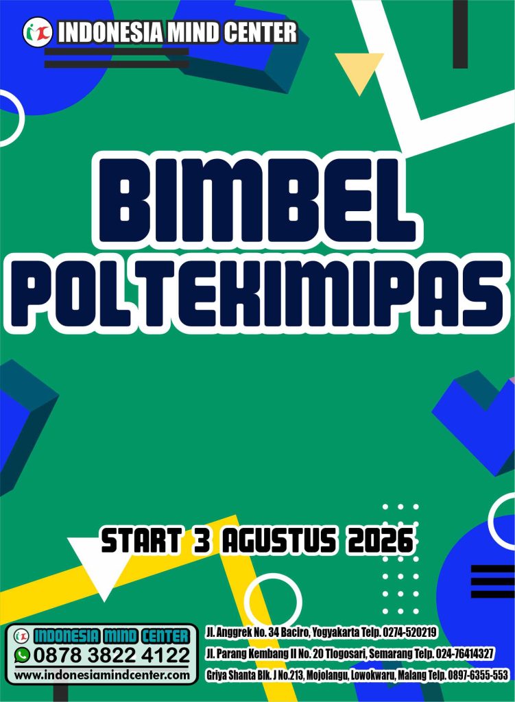 BIMBEL KEDINASAN POLTEKIMIPAS START 3 AGUSTUS 2026