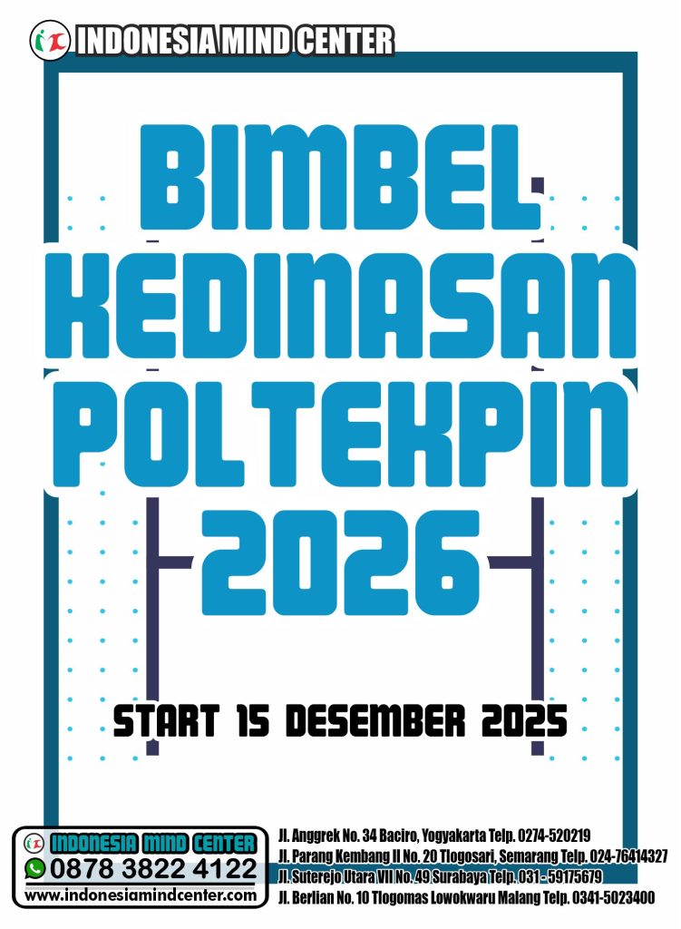 BIMBEL KEDINASAN POLTEKPIN 2026 START 15 DESEMBER 2025