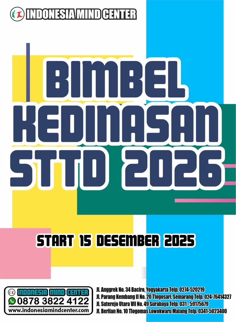 BIMBEL KEDINASAN STTD 2026 START 15 DESEMBER 2025