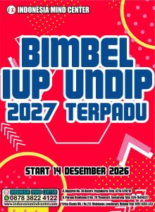 BIMBEL IUP UNDIP 2027 TERPADU. START 14 DESEMBER 2026